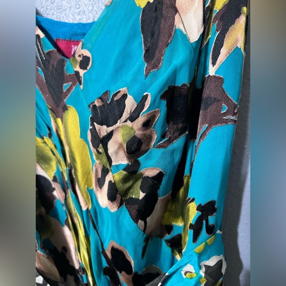 Womens Monsoon Green Floral Silk Blend Vintage Y2k Midi Slip Dress Sz 8 UK 6 US. - Picture 6 of 12